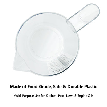 Laser-Etched Measuring Cup Set, 16 oz & 8 oz Cup Clear Plastic