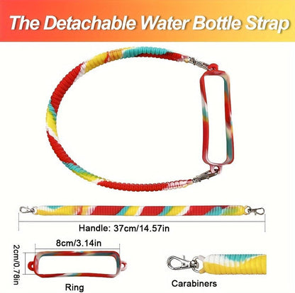 Sports Water Bottle Decorative Accessories of Stanley Cup Tumblers Essentials Cup Strap and Flower Jewelry Charms Set for 14oz, 30oz, 40oz