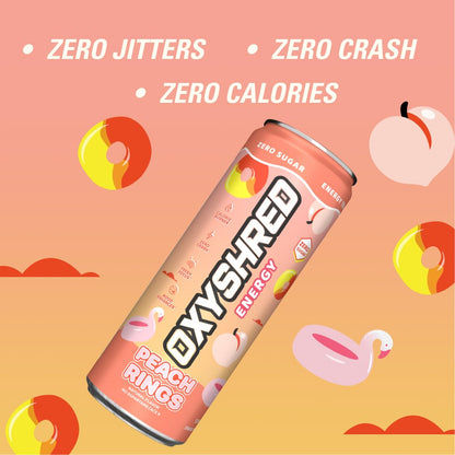 EHP Labs x Ghostbusters OxyShred Healthy Energy Drink - Zero Sugar Energy Drinks, Green Tea Extract, Vitamin C & L Carnitine - Zero Carbs, Zero Calories, Clean Caffeine - Frosty Big Apple (12-Pack)