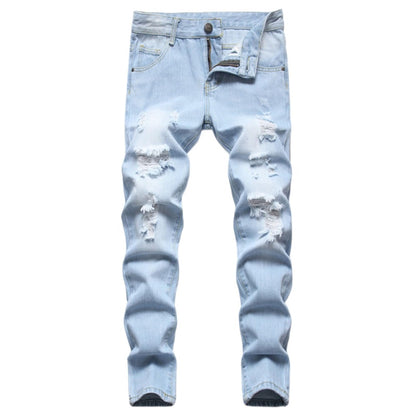 Maiyifu-GJ Boy's Slim Straight Fit Ripped Jeans Destroyed Distressed Denim Jeans Kids Classic Washed Jean Pants with Holes