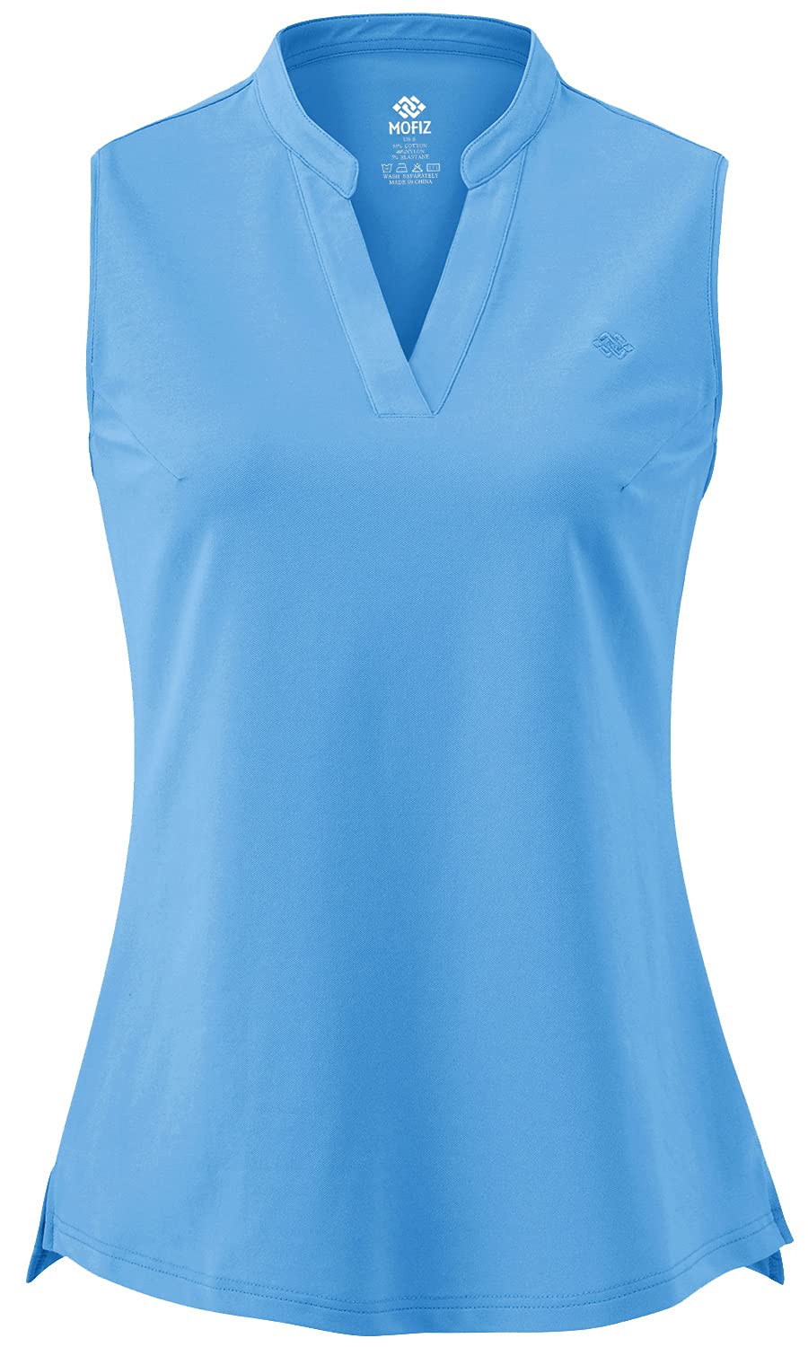 9DF MoFiz Women's Sleeveless Golf Polo Tennis Shirt Sport T-Shirt V-Neck Athletic Tops Active Tee Aura Restored