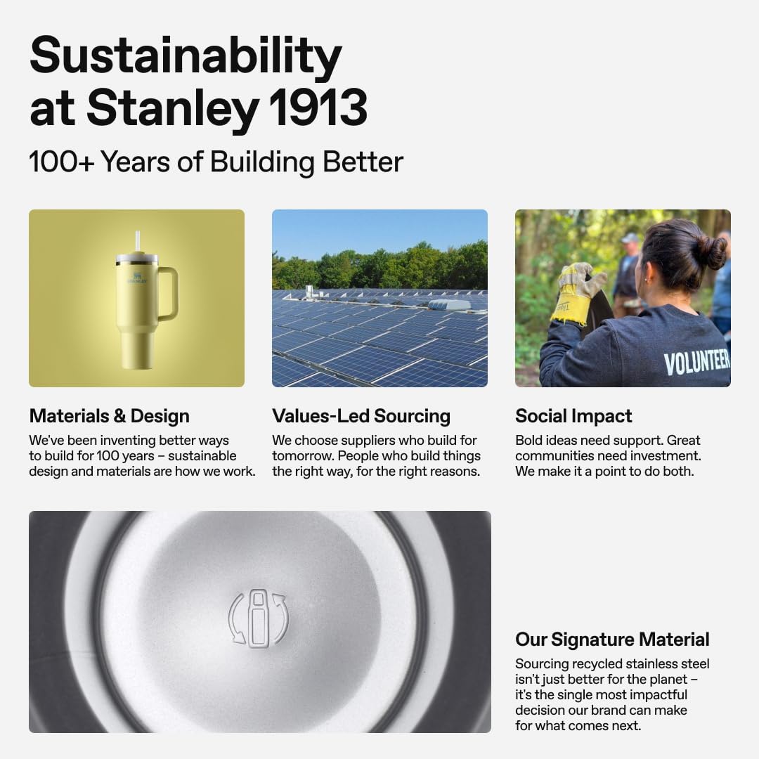 STANLEY Quencher H2.0 Tumbler with Handle and Straw 40 oz | Flowstate 3-Position Lid | Cup Holder Compatible for Travel | Insulated Stainless Steel Cup | BPA-Free | Meadow