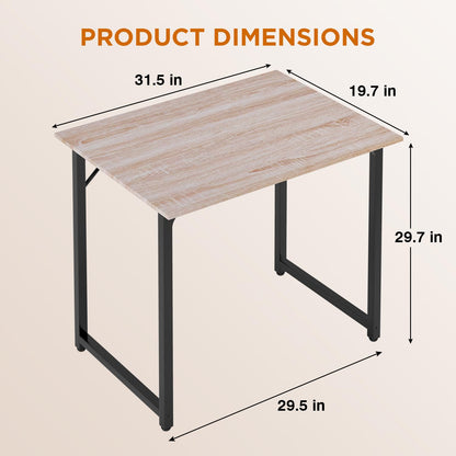 PayLessHere 32/39/47 inch Computer Desk Study Writing Table, Adjustable feet, Modern Furniture for Home Office (1, Brown, 32 inch)