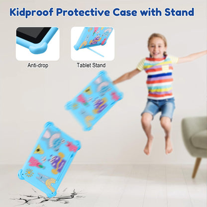 Kids Tablet 7 inch Tablets for Kids 3-12, 32GB Android Toddler Tablet with Solid Case, YouTube, Netflix, GMS, Bluetooth, WiFi, Education Learning Apps Installed, Parent Control