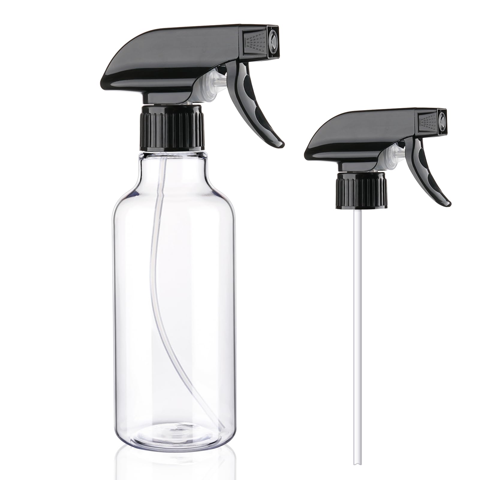 Aura Restored 12 oz heavy-duty plastic spray bottles for cleaning, with trigger sprayers and durable design.