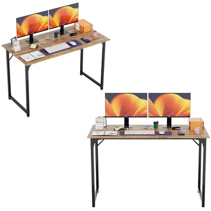 PayLessHere 32/39/47 inch Computer Desk Study Writing Table, Adjustable feet, Modern Furniture for Home Office (1, Brown, 32 inch)