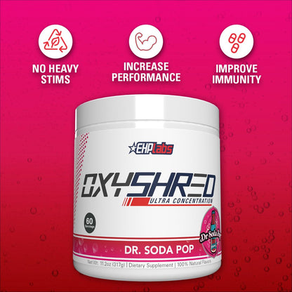 EHP Labs OxyShred Pre Workout Powder & Shredding Supplement - Preworkout Powder with L Glutamine & Acetyl L Carnitine, Energy Boost Drink - Passionfruit, 60 Servings