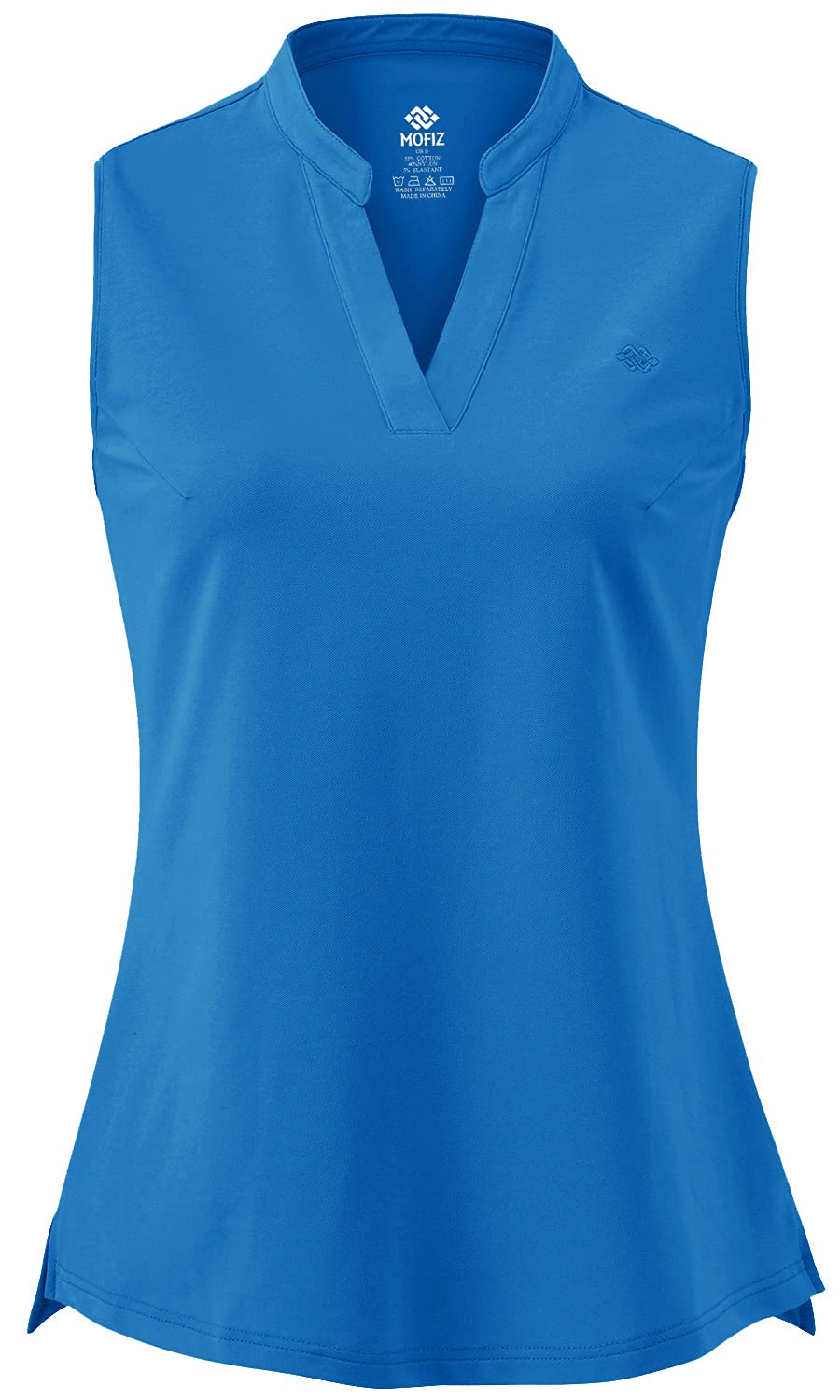 9DF MoFiz Women's Sleeveless Golf Polo Tennis Shirt Sport T-Shirt V-Neck Athletic Tops Active Tee Aura Restored