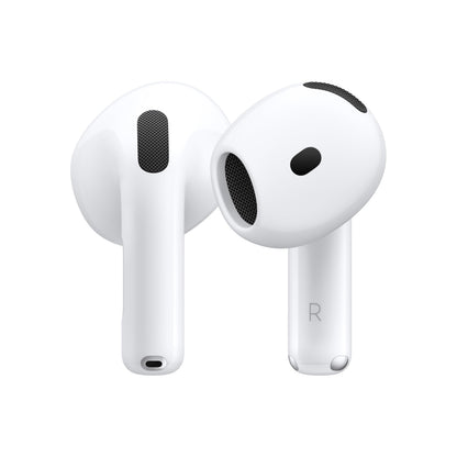 Apple AirPods 4 Wireless Earbuds, Bluetooth Headphones, Personalized Spatial Audio, Sweat and Water Resistant, USB-C Charging Case, H2 Chip, Up to 30 Hours of Battery Life with AppleCare+ (2 Years)