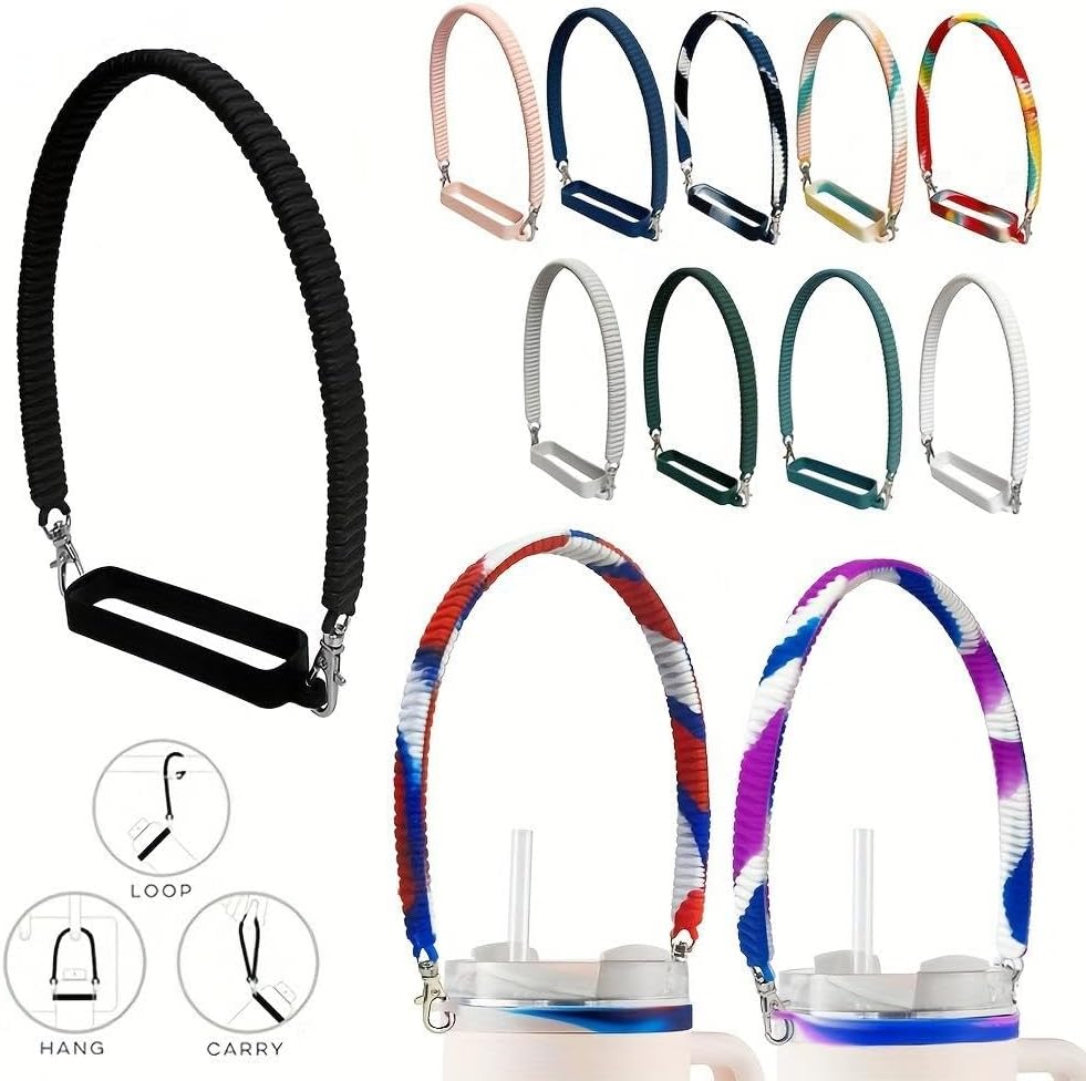Sports Water Bottle Decorative Accessories of Stanley Cup Tumblers Essentials Cup Strap and Flower Jewelry Charms Set for 14oz, 30oz, 40oz