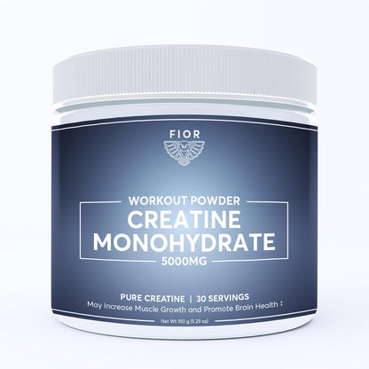 FIOR Pure Creatine Monohydrate Powder - Micronized uni-sex, Pure Non-GMO, Vegan & Gluten Free Creatine Powder, 30 Servings