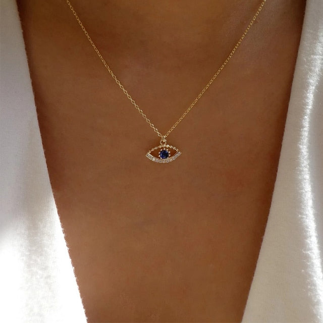 Turkish Blue Evil Eye Necklace Aura Restored