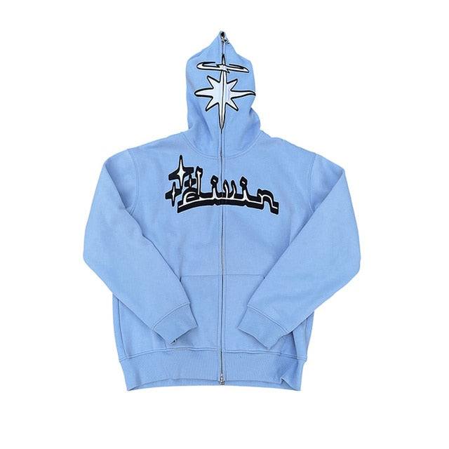 Guy Aura Star Print Hoodies Aura Restored