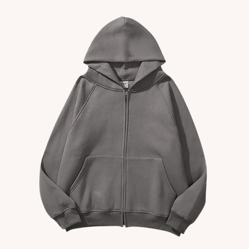 Guy Aura Plain Zip-Up Hoodie Aura Restored