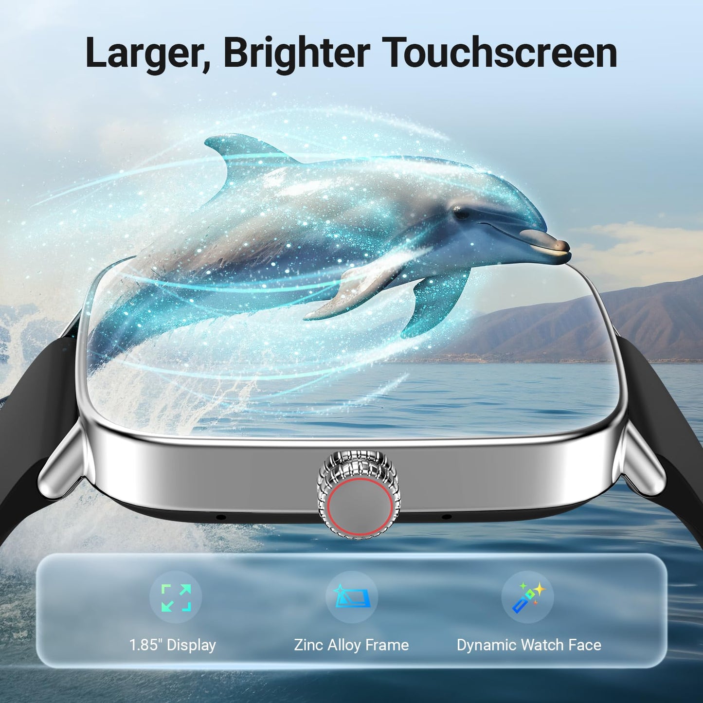 Fitpolo Smart Watch for Women, Stainless Steel Bezel Fitness Tracker (Make/Answer Calls), IP68 Waterproof, Heart Rate SpO2 Monitor, Sleep & Activity Tracking Smartwatch for Android Phones iPhone