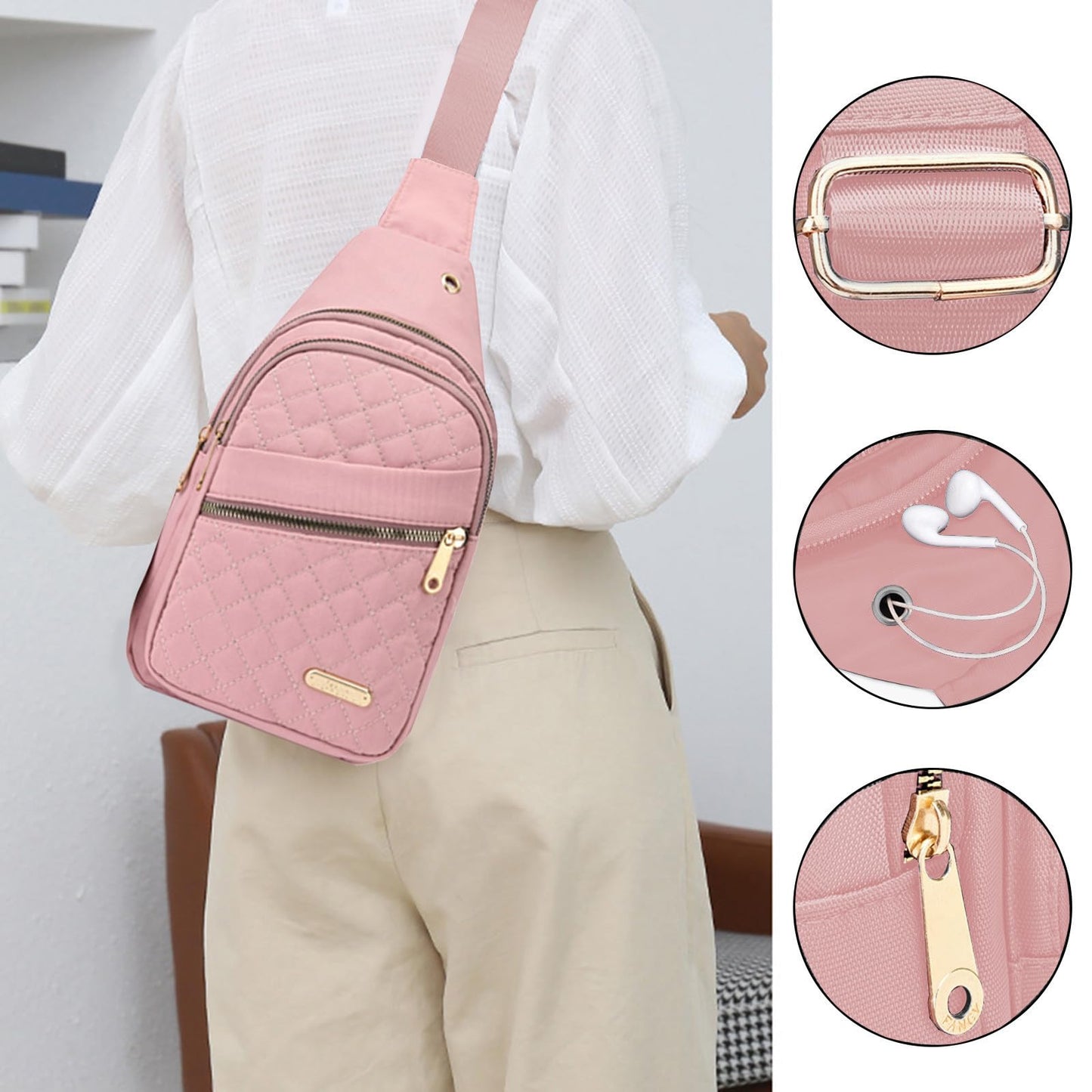 Gideon Collection Small Sling Bag for Women  - Multipurpose Crossbody Shoulder Bag, Sling Backpack Chest Daypack Prime of Deals