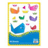 BAZIC Construction Paper Pad 96 Sheets 9" X 12", Assorted Colors