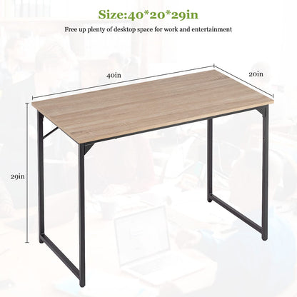 PayLessHere 32/39/47 inch Computer Desk Study Writing Table, Adjustable feet, Modern Furniture for Home Office (1, Brown, 32 inch)