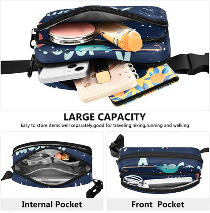 Large Capacity Fanny Pack, Parents' Day Beautiful Sunflower, Women Waist Packs,  Bum Bag Belt with Adjustable Strap