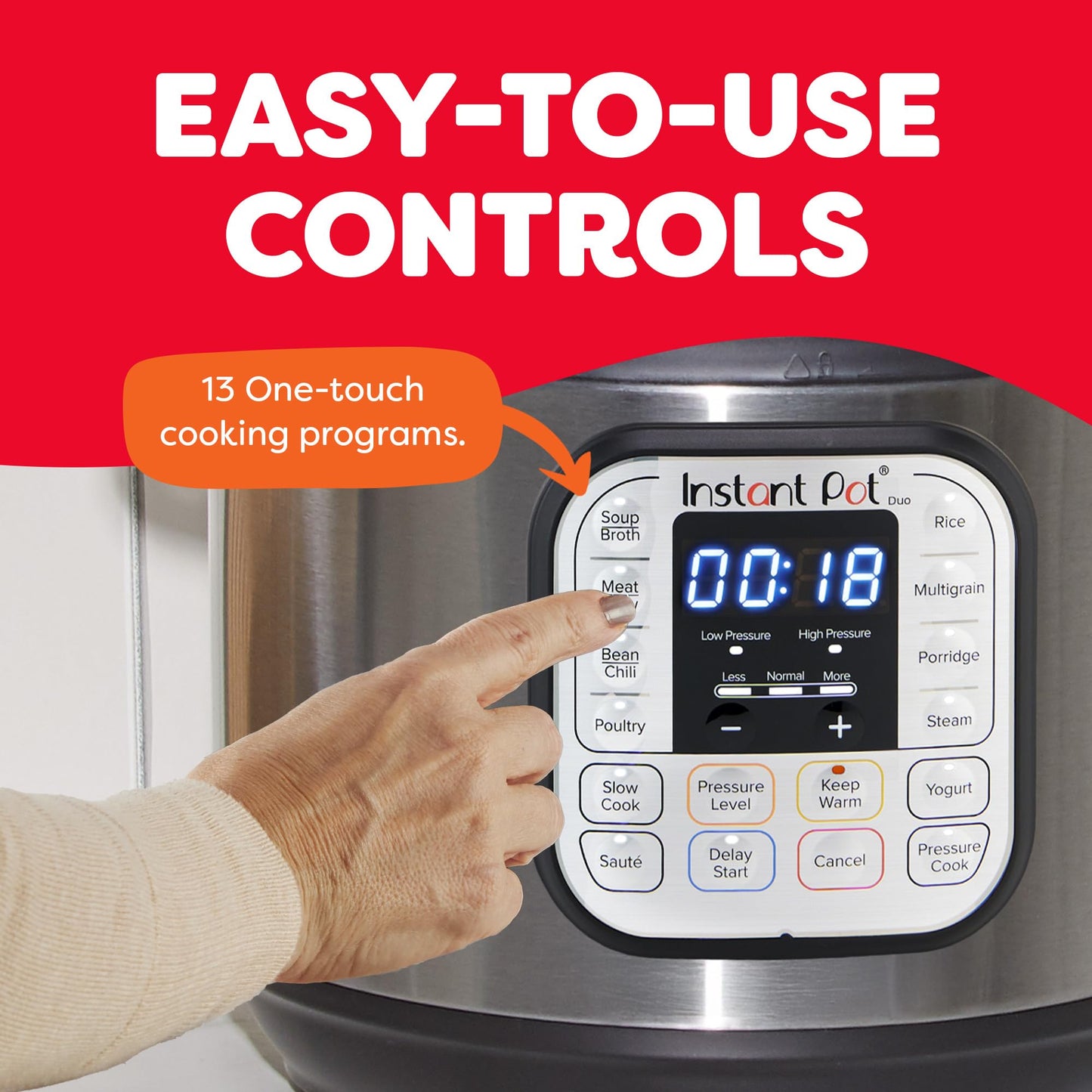 Instant Pot Duo 7-in-1 Mini Electric Pressure Cooker, Slow Rice Cooker, Steamer, Sauté, Yogurt Maker, Warmer & Sterilizer, Includes Free App with over 1900 Recipes, Stainless Steel, 3 Quart