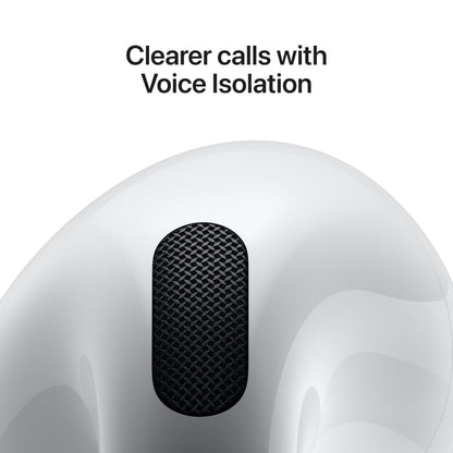 Apple AirPods 4 Wireless Earbuds, Bluetooth Headphones, Personalized Spatial Audio, Sweat and Water Resistant, USB-C Charging Case, H2 Chip, Up to 30 Hours of Battery Life with AppleCare+ (2 Years)