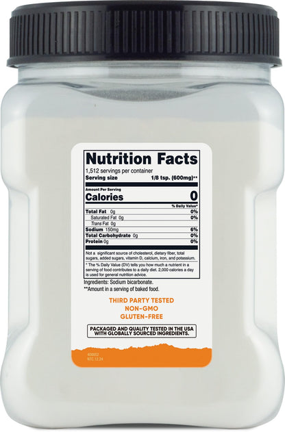 Nutricost Pantry Baking Soda (1 LB) - For Baking, Cleaning, Deodorizing, and More