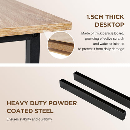 PayLessHere 32/39/47 inch Computer Desk Study Writing Table, Adjustable feet, Modern Furniture for Home Office (1, Brown, 32 inch)