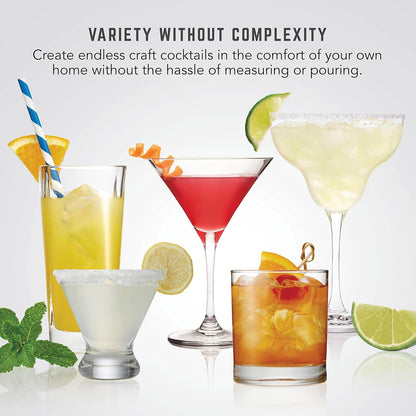 Bartesian Professional Cocktail Machine, 5 Premium Glass Bottles, 55306