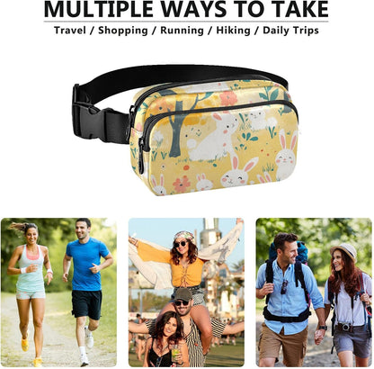 Large Capacity Fanny Pack, Parents' Day Beautiful Sunflower, Women Waist Packs,  Bum Bag Belt with Adjustable Strap