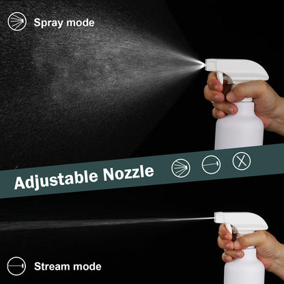 Aura Restored 12 oz heavy-duty empty plastic spray bottles for cleaning, with trigger sprayers and durable construction.