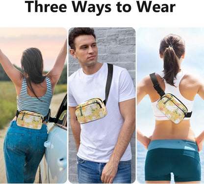 Large Capacity Fanny Pack, Parents' Day Beautiful Sunflower, Women Waist Packs,  Bum Bag Belt with Adjustable Strap