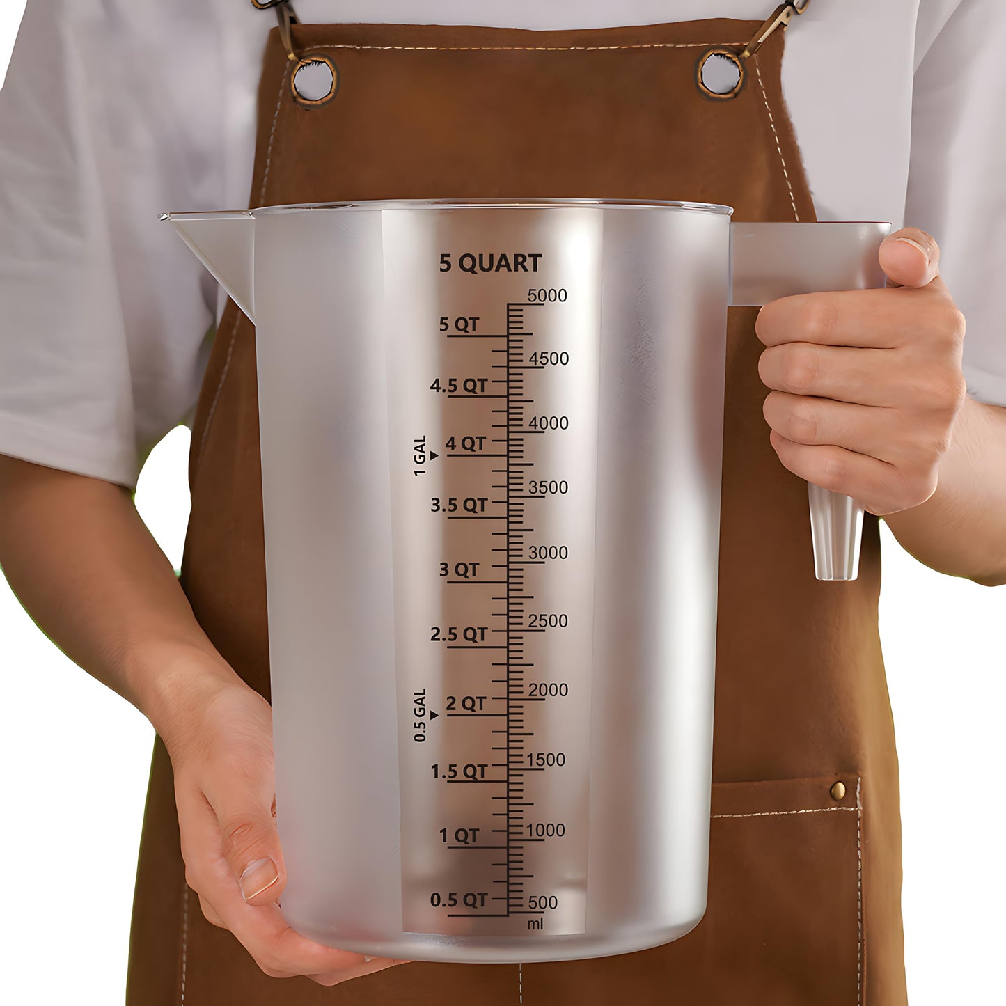 Laser-Etched Measuring Cup Set, 16 oz & 8 oz Cup Clear Plastic
