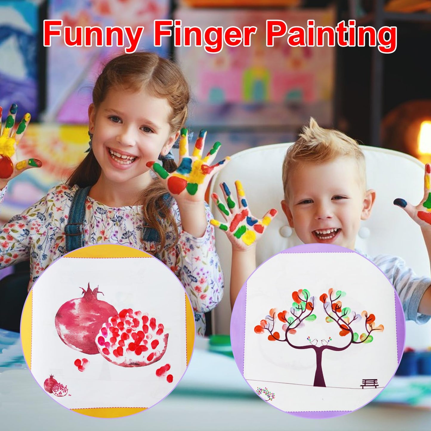 36 Color Washable Finger Paint Set