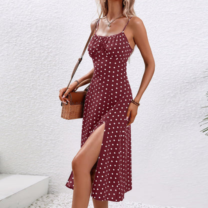 Dresses for Ladies Fall Summer Sleeveless Slip Off The Shoulder Flower Maxi Long Sexy Boho Slit Dresses Women 2025