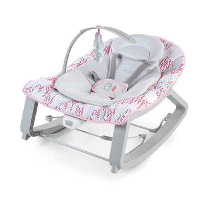 Aura Restored Ingenuity Keep Cozy 3-in-1 baby bouncer with toy bar, vibrating seat, and rocker for infants to toddlers up to 40 lbs