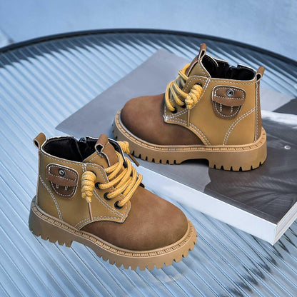 Aura Restored boys and girls winter snow boots for toddlers, soft lined baby shoes for warmth and cozy prewalker toddler walking shoes