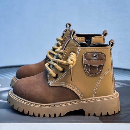 Aura Restored boys and girls winter snow boots for toddlers, featuring warm, soft lining and cozy infant prewalker design.