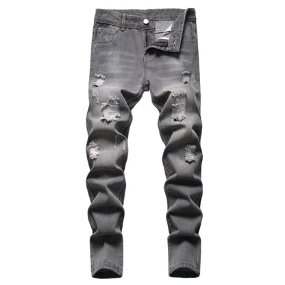Maiyifu-GJ Boy's Slim Straight Fit Ripped Jeans Destroyed Distressed Denim Jeans Kids Classic Washed Jean Pants with Holes