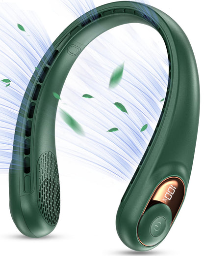 KIDEE Neck Fan, Portable Bladeless Neck Fans, Upgrade 360° Airflow, Super Quiet, 3 Speeds, 4000mAh Personal Wearable Neck Fan, Upgraded Cooling Air Volume USB Rechargeable Hands Free Fan