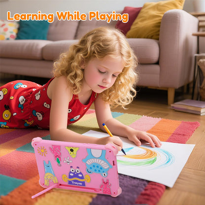 Kids Tablet 7 inch Tablets for Kids 3-12, 32GB Android Toddler Tablet with Solid Case, YouTube, Netflix, GMS, Bluetooth, WiFi, Education Learning Apps Installed, Parent Control