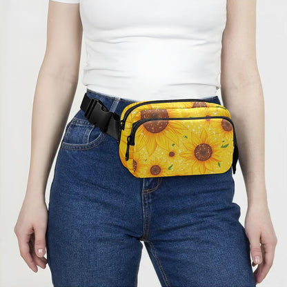 Large Capacity Fanny Pack, Parents' Day Beautiful Sunflower, Women Waist Packs,  Bum Bag Belt with Adjustable Strap
