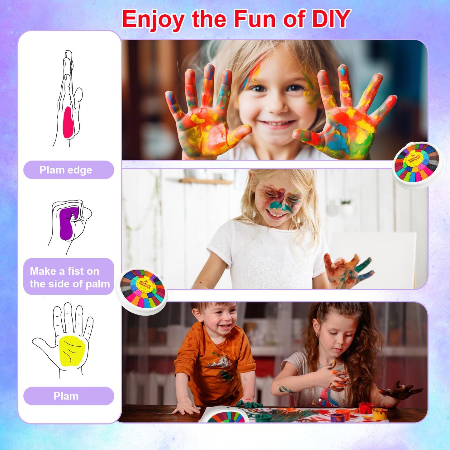 36 Color Washable Finger Paint Set