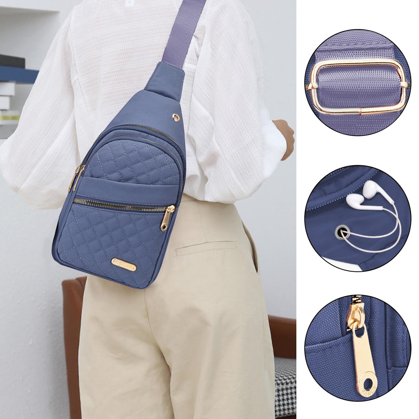 Gideon Collection Small Sling Bag for Women  - Multipurpose Crossbody Shoulder Bag, Sling Backpack Chest Daypack Prime of Deals