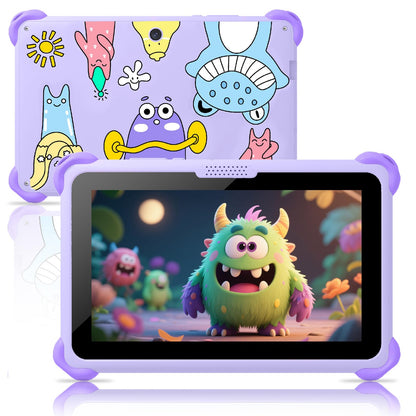 Kids Tablet 7 inch Tablets for Kids 3-12, 32GB Android Toddler Tablet with Solid Case, YouTube, Netflix, GMS, Bluetooth, WiFi, Education Learning Apps Installed, Parent Control