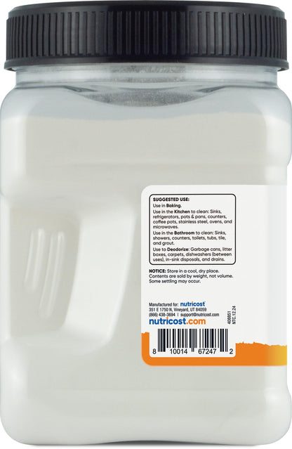Nutricost Pantry Baking Soda (1 LB) - For Baking, Cleaning, Deodorizing, and More