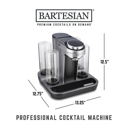Bartesian Professional Cocktail Machine, 5 Premium Glass Bottles, 55306