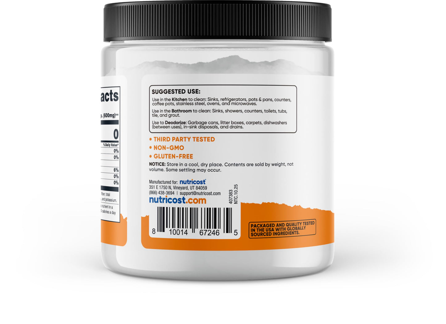Nutricost Pantry Baking Soda (1 LB) - For Baking, Cleaning, Deodorizing, and More