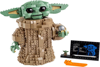 LEGO Star Wars: The Mandalorian Series The Child  - Baby Yoda Grogu Figure, Building Toy, Collectible Room Decoration for Boys and Girls, Teens, with Minifigure and Nameplate, Gift Idea (75318)