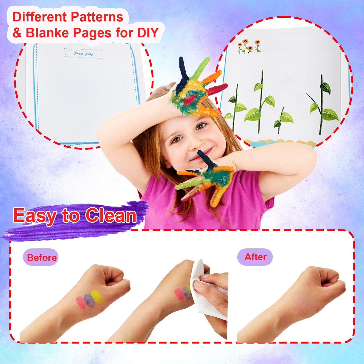 36 Color Washable Finger Paint Set