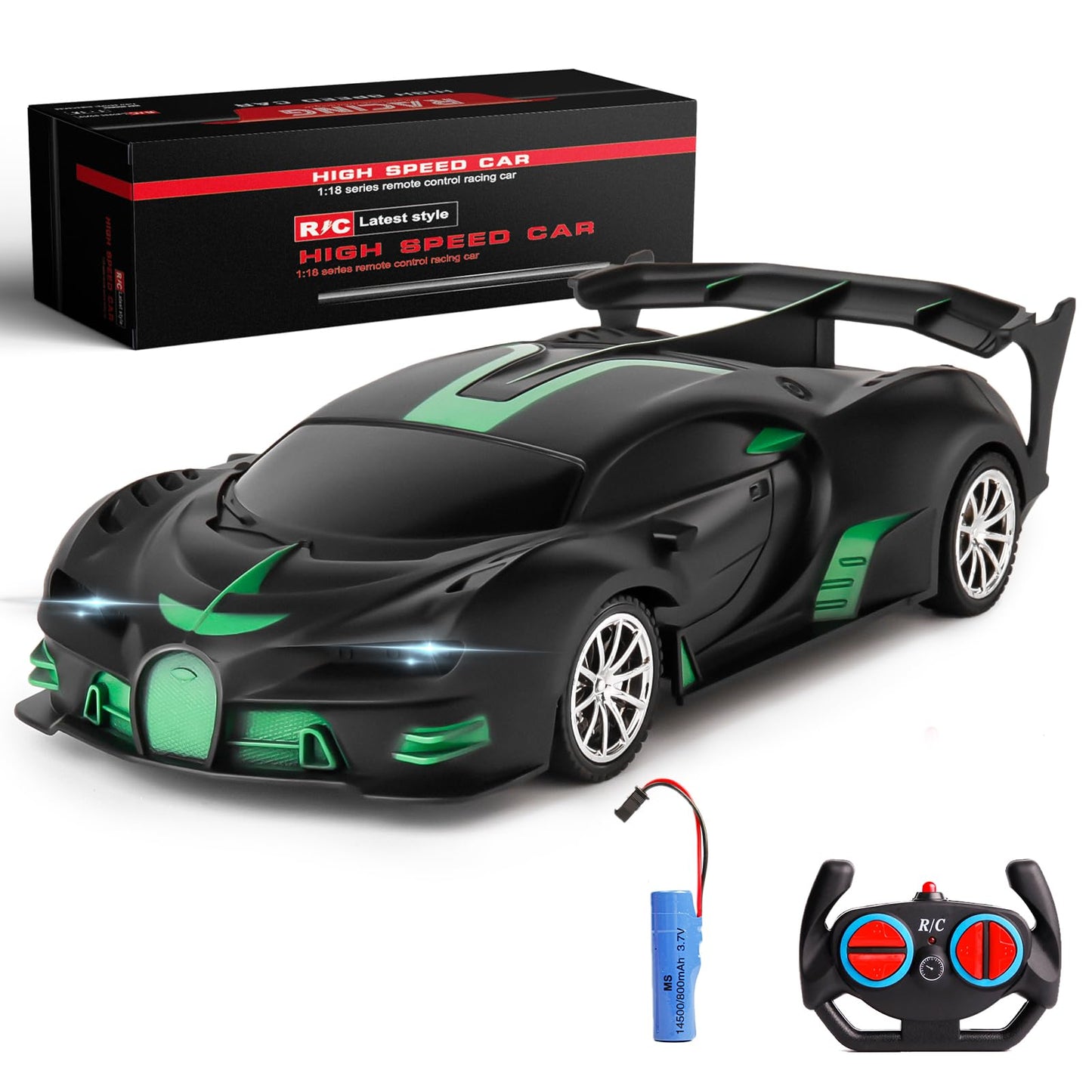 CC supplies 1/18 RC Car LED Light 2.4G Radio Remote Control Sports Cars Aura Restored